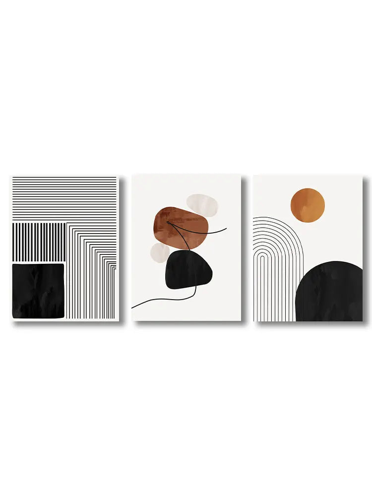 🖤 Black & White Line Art Canvas Prints – Abstract Geometric Wall Art Posters for Living Room & Bedroom Decor