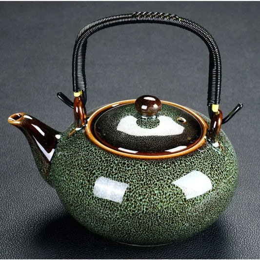 Large Capacity 700ml Ceramic Teapot – Coffee & Tea Pot Set with Small Teacups for Flower Tea and Household Use
