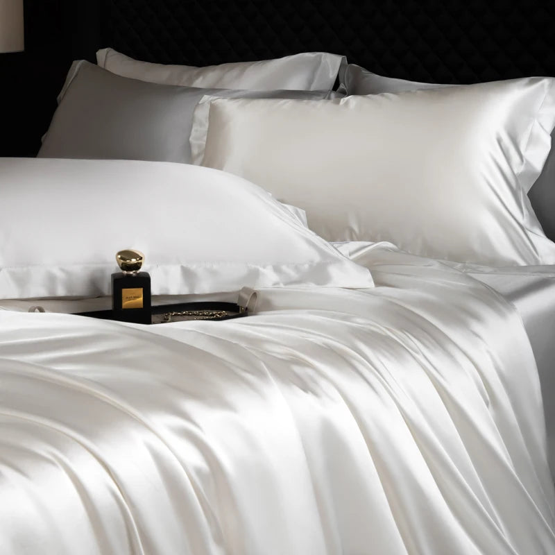 👑 100% Luxury Mulberry Silk King Bedding Set
