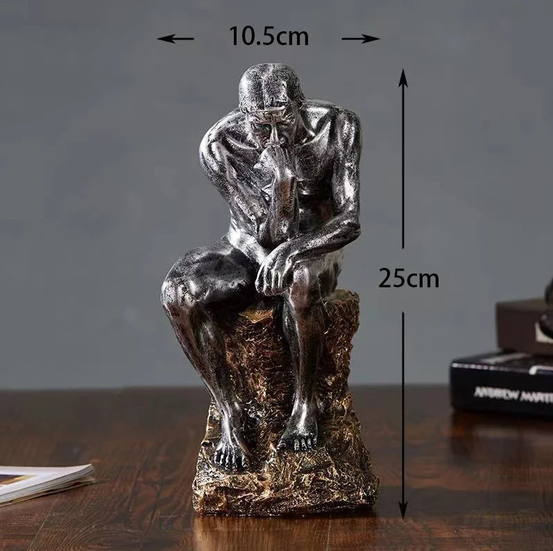🏛️ Thinker Character Ornaments – Advanced Intelligent Ancient Greek Abstract Retro Human Statues for Home & Table Decor