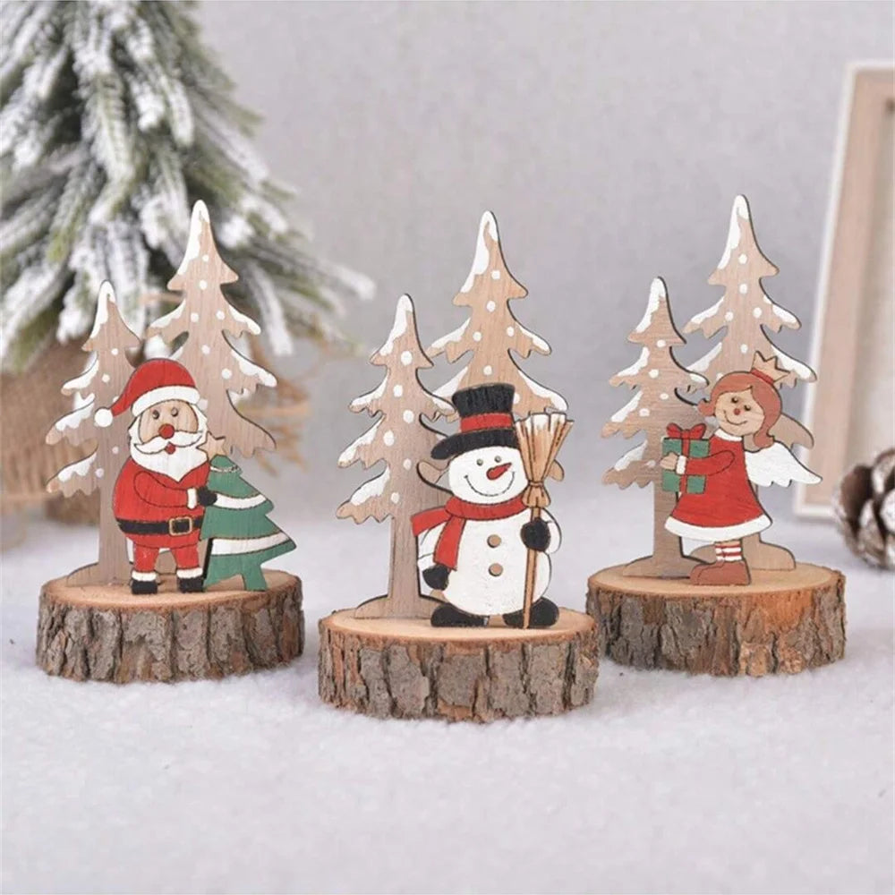 🎄✨ Mini Wooden Christmas Tree – Desktop Decoration | Wooden Ornaments for Holiday Table & Home Décor ✨🌟